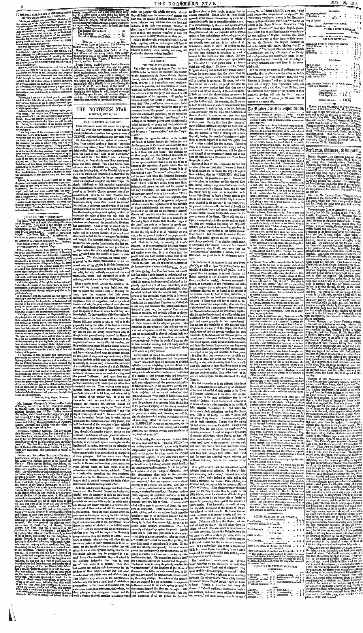 Northern Star (1837-1852): jS F Y, 2nd edition - Gccojents, Flmftna* * $C Tomsts