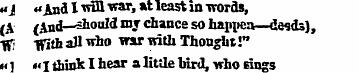 -l «And 1 will war, »t least in words, (...