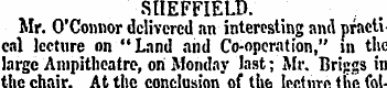 SHEFFIELD. Mr. O'Connor delivered an int...