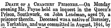 Death of a Ohan-cerv Prisoner.—On Monday...