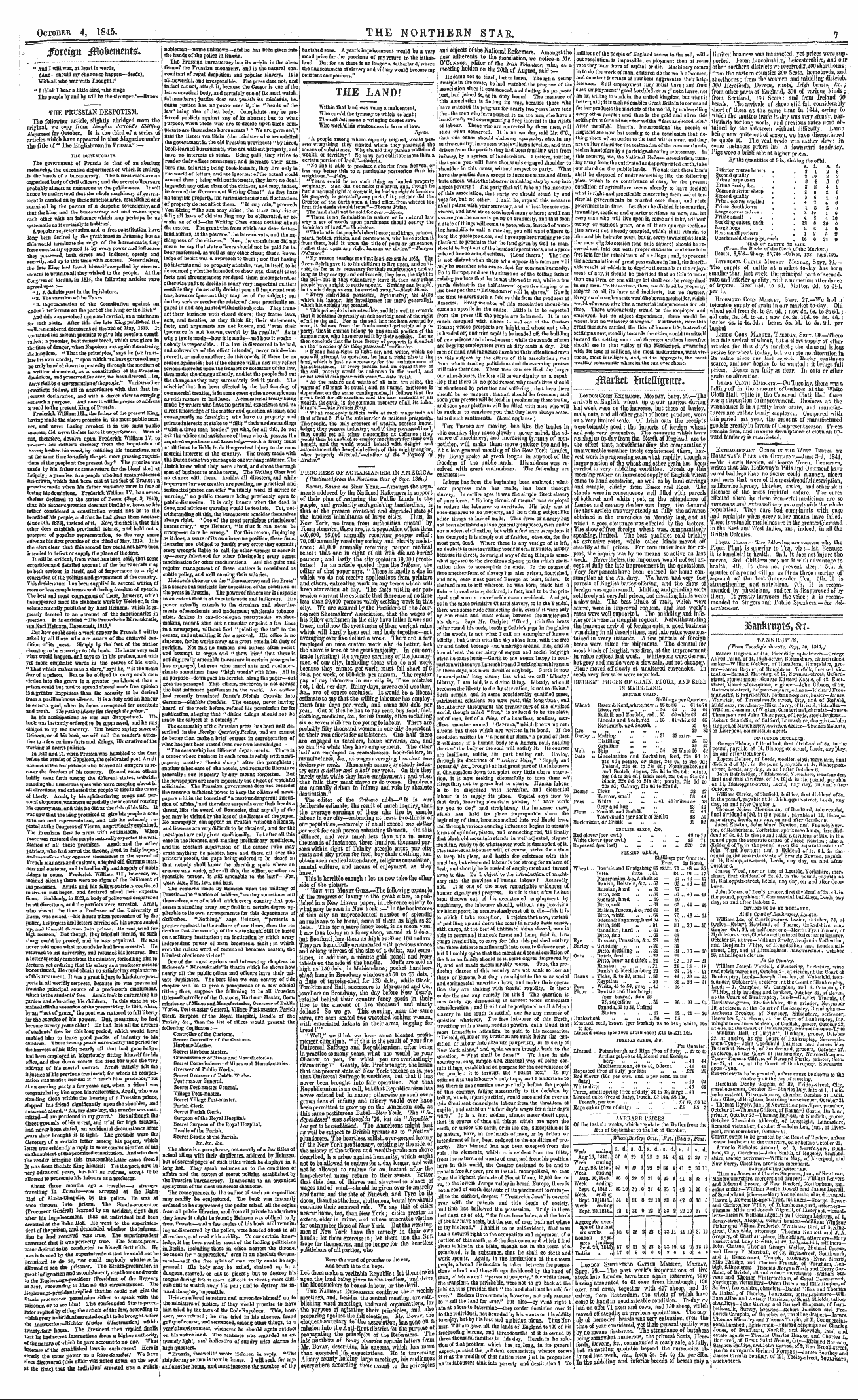 Northern Star (1837-1852): jS F Y, 2nd edition - The Land