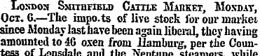 London Smithfibld Cattle Mabket, Monday,...