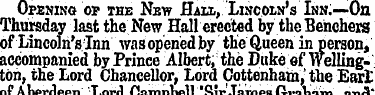 Opening of the New Hall, Lincoln's Inn.—...