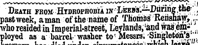 Death from HTOROPHOBiA if* Leebs.—Dunng....