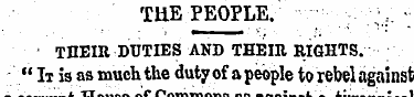 THE PEOPLE. /. THEIR DUTIES AND THEIR RI...