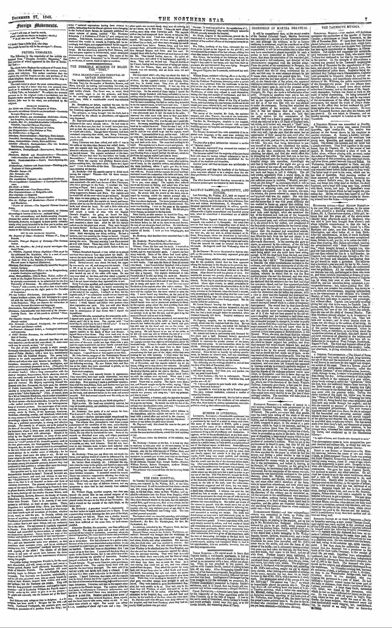 Northern Star (1837-1852): jS F Y, 2nd edition - The Yarmouth Murder. > Glockbtkp. , Mond...