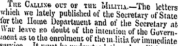 fits Calling out of the Militia.—The let...