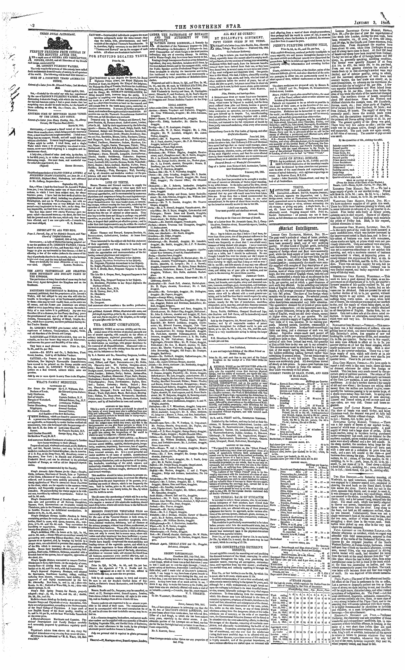 Northern Star (1837-1852): jS F Y, 2nd edition - Two Men Drowned. —On Saturdav Morning, A...