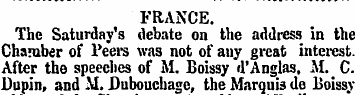 FRANCE. The Saturday's debate on the add...