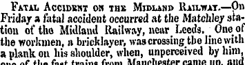 Fatal Accidbst on tux Midland Railway.— ...