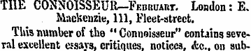 THE CONNOISSEUR-FKBituAW. London: E. Mac...