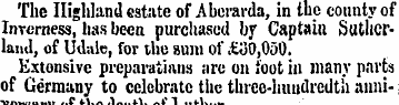 The Highland estate of Aberarda, in the ...