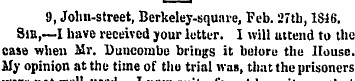 9, John-street, Berkeley-square, Feb. 27...