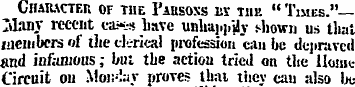 Character of the Parsons by the " Times....