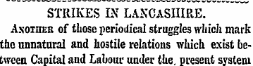 STRIKES IN LANCASHIRE. Another of those ...