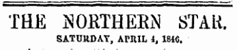 THE SOUTHERN STAR. SATURDAY, APRIL i, 1846.