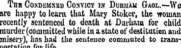 Tub Condemned Convict is DuRiiAy Gaol.—W...