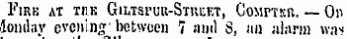 1'irk at tiik Giwsi'uu-Stueet, Comptsb. — On rlonilay evening between 7 and S, an alarm was