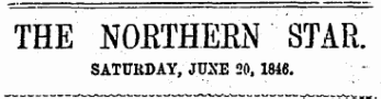 THE JSfOETHEEN STAR. SATURDAY, JUNE 20, 1846.