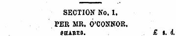 SECTION No. 1. PER MR. O'CONNOR. esASES....