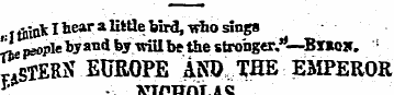 .»think 1 hear a little iird, who sings ...