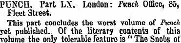 PUNCH. Part LX. London: Fundi Office, 8o...