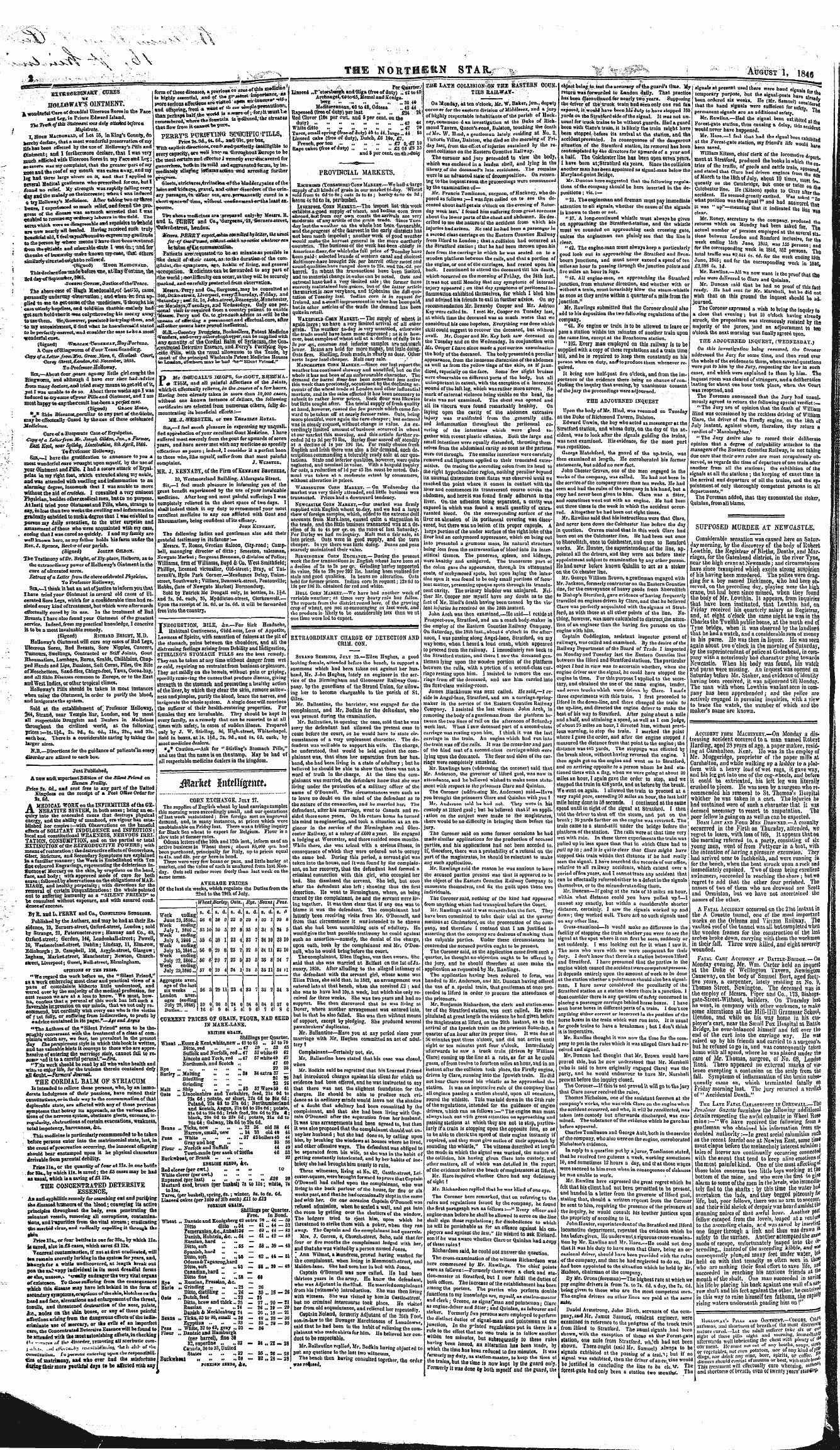 Northern Star (1837-1852): jS F Y, 2nd edition - ^Extrj^Bikw^Si' Cukes Bol3d0wafs Ointment;