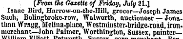 [From the Gazette of Friday, July 31.] I...