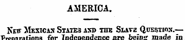 AMERICA. New Mexican States asd the Slav...