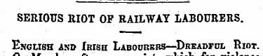 SERIOUS RIOT OF RAILWAY LABOURERS. Excus...