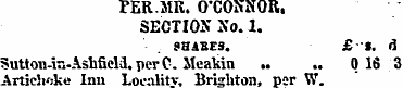 PER.MR. O'CONNOR. SECTION No. 1. SHABES....