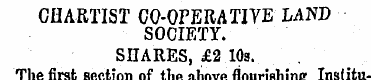 CHARTIST CO-OPERATIYE LAND SOCIETY. SHAR...