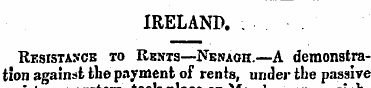 IRELAND. Resistance to Rents—Nenaoh.—A d...