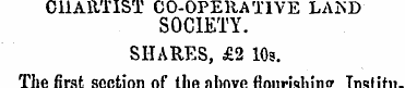 CHARTIST CO-OPERATIVE LAISD SOCIETY. SHA...