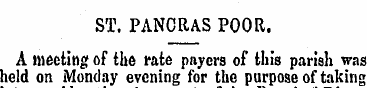 ST. PANCRAS POOR. A meeting of the rate ...