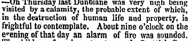 —un lhursday last Dunblane was very nigh...