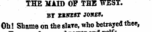 THE MAID OF THE WEST. BT ZKKZ8T J0HE5. O...