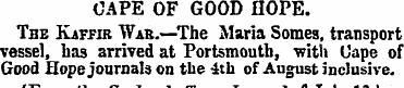 CAPE OF GOOD HOPE. The Kaffir Wab.—The M...