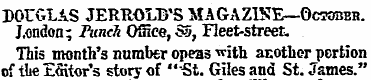 DOUGLAS JERROLLVS MA GAZ1KE—October. Lon...