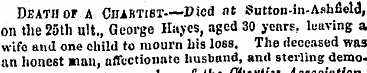 Death or a Chartist—Died nt Sutton-in-As...