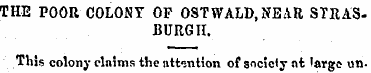 THE POOR COLONY OP OSTWALD, NEAR STIUSBU...