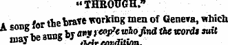 "THROUGH." for the hra« working men of G...