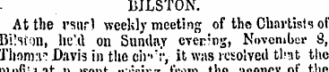 BILSTON. At the rstirl weekly meeting of...