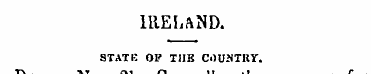 IRELAND. STATR OP THE COUNTKY. Dcbxin. N...