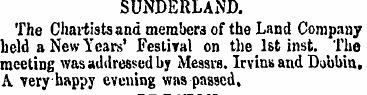 SUNDERLAND. The Chartists and members of...