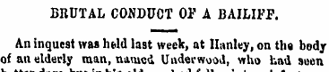 BRUTAL CONDUCT OF A BAILIFF. An inquest ...