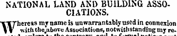 NATIONAL LAND AND BUILDING ASSOCIATIONS....