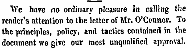 We have no ordinary pleasure in calling ...