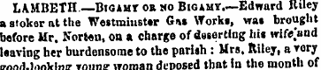 LAMBETH —Bigamv oa so Bigamy. — Edward R...