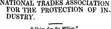 NATIONAL TBADKS ASSOCIATION FOR THE PROT...